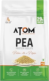 AS-IT-IS ATOM Pea Protein with DigeZyme® Caramelized Banana, 1kg I Fast Absorbing, Easy Digest, Smooth & Delicious - Suppo... Price In India