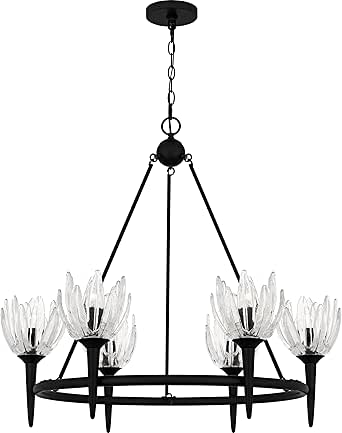 Quoizel Shea 6-Light Matte Black Chandelier