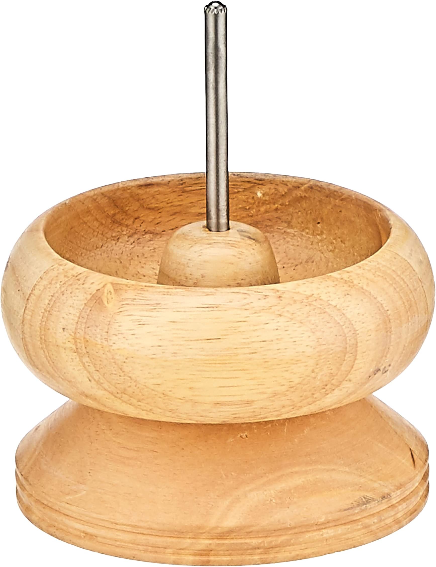 Beadalon Spin N Bead Spinner for Fast Stringing - Ideal for Beaders, Jewelry Makers & Designers - Wood Bowl with Big Eye Needle - Saves Time & Loads Seed Beads Efficiently