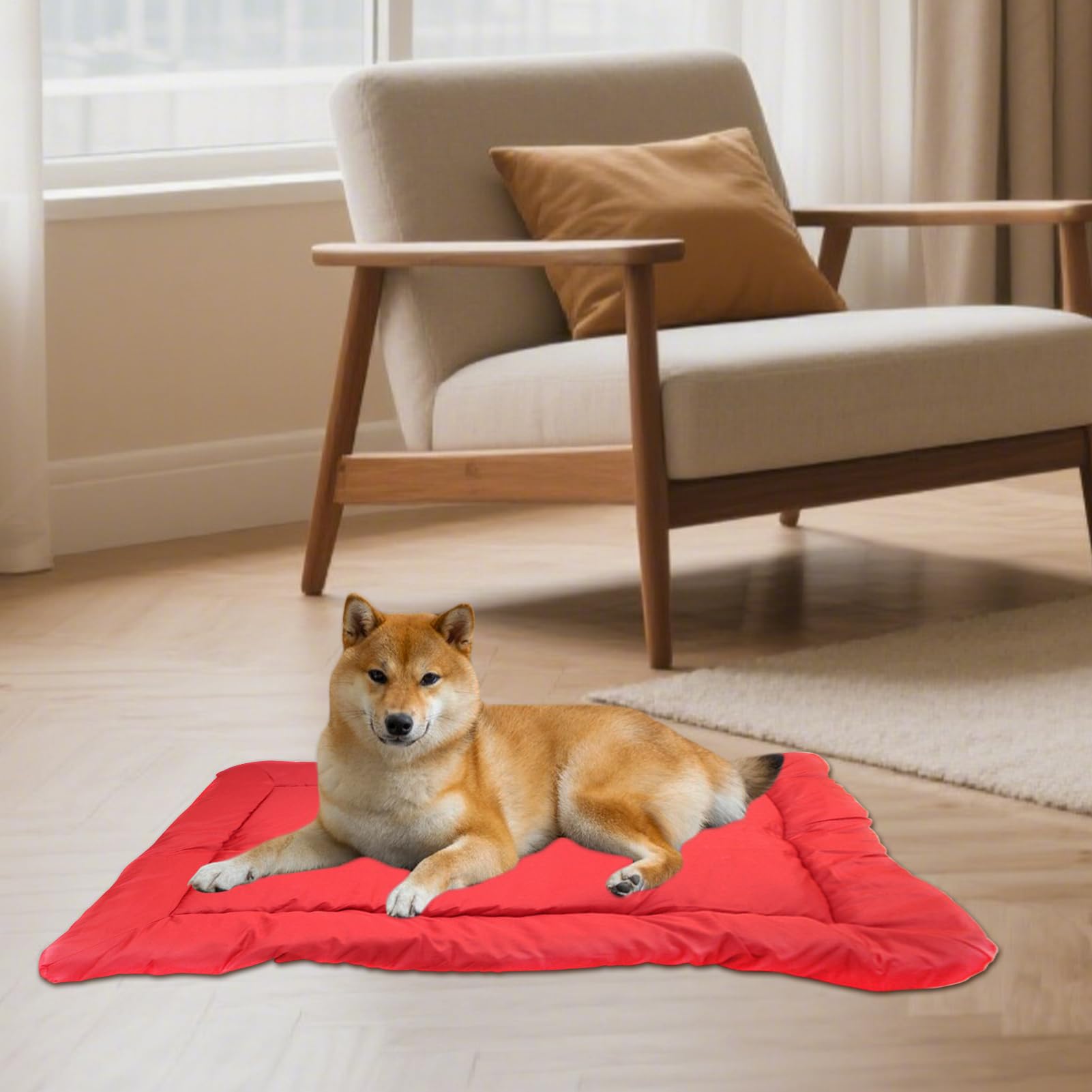 Generico Outdoor Dog Bed, Portable Camping Travel Dogs Couch, Waterproof Cloth Washable Waterproof Roll-Up Pet Mat, Suitable for Small, Medium, Large Breeds, Ideal for Indoor, Outdoor, 90x60x3cm