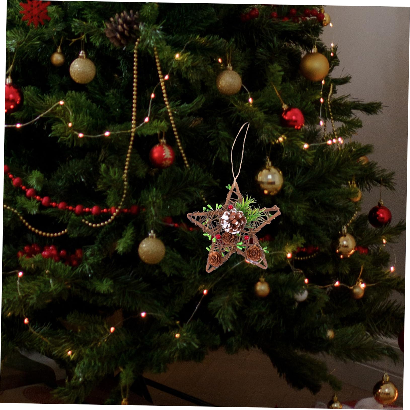 PRETYZOOM 5 Pz addobbi natalizi Decorazioni per l'albero di Natale peluche decorazioni natalizie economiche christmas tree ciondolo vuoto di Natale rifornimento del festival di legno Coffee