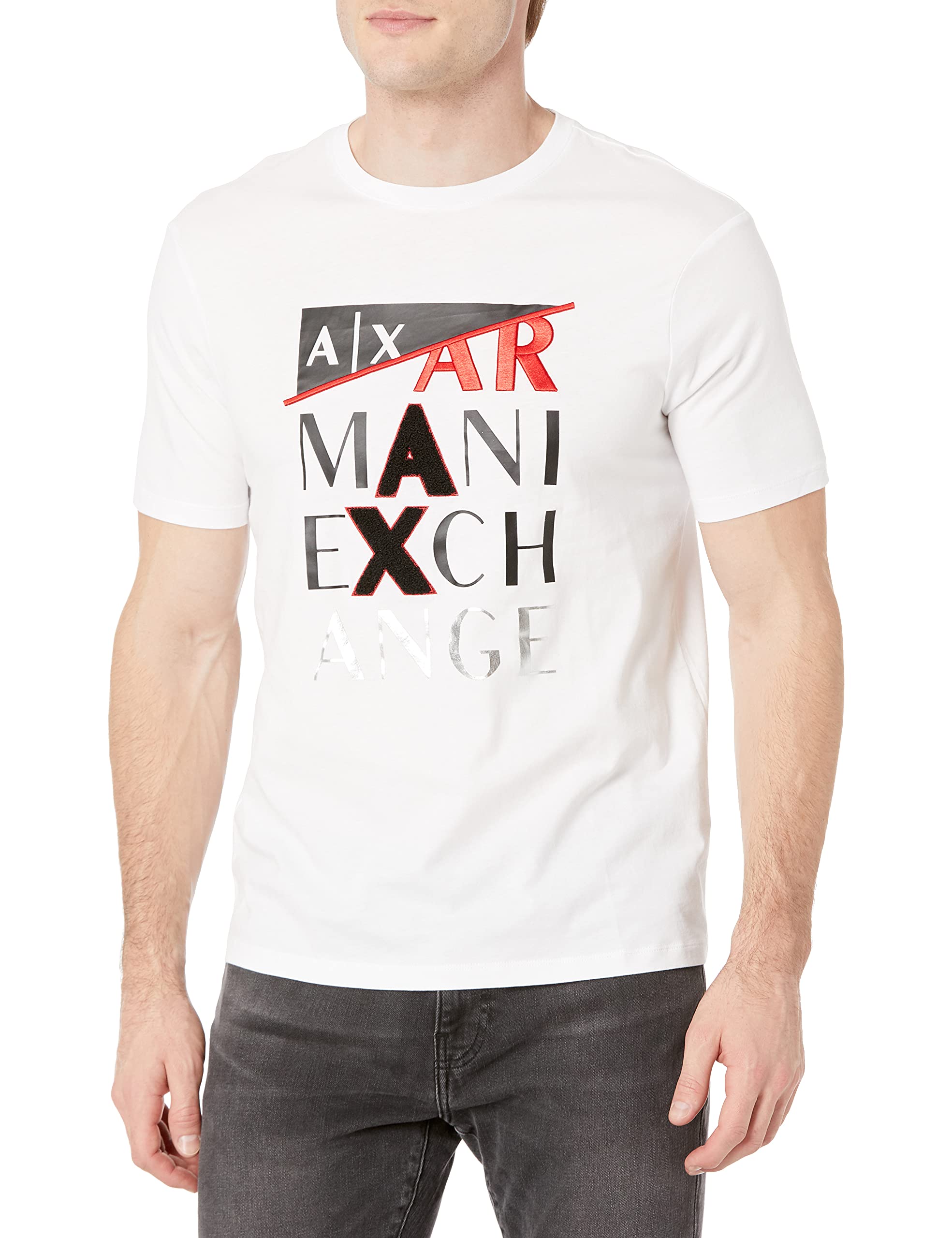 Armani Exchange Koszulka Mężczyźni Cotton jersey WHITE T-Shirt
