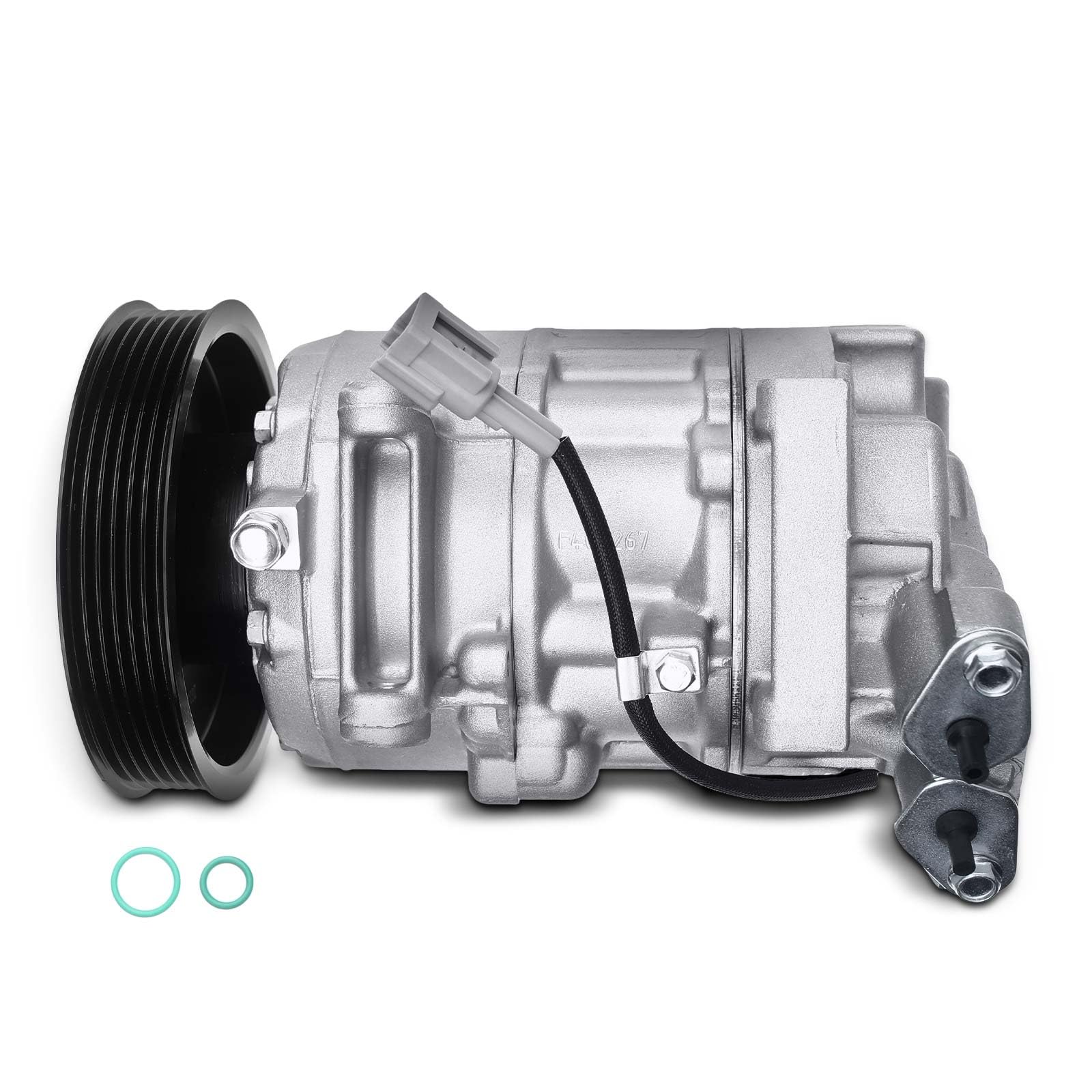 Frankberg Compresor de aire acondicionado con embrague Compatible con Meg.ane III Grandtour KZ0/1 Meg.ane III Hatckback B3 BZ0/1 Scénic III JZ0/1 Replace# 8200939386incl. aceite premezclado