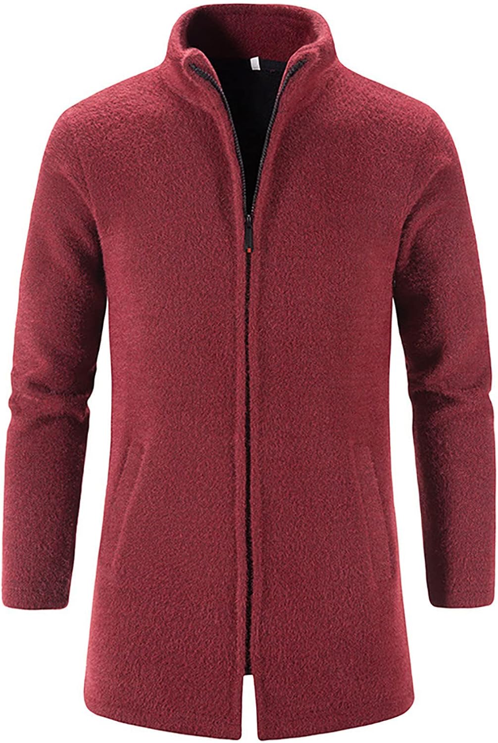 WENKOMG1 Men Winter Slim Coat,Trench Lapel Long Jacket Double Breasted Coat Soft Elegant windbreaker