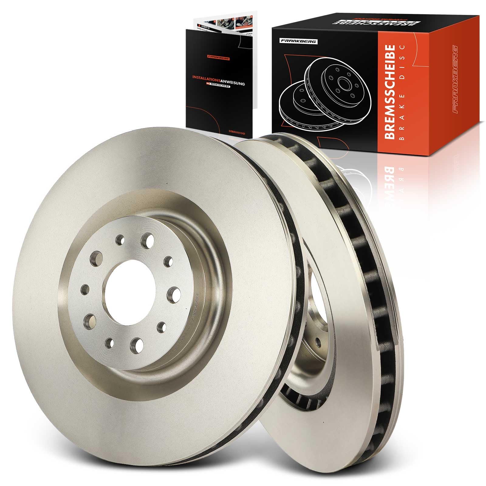 Frankberg 2 dischi freno anteriori ventilati ⌀305mm 51914663 51854567 | Compatibile con: Pianale/telaio Doblo 263, 500L 351 352, Doblo Cargo 263, Combo Tour X12, Doblo MPV 263