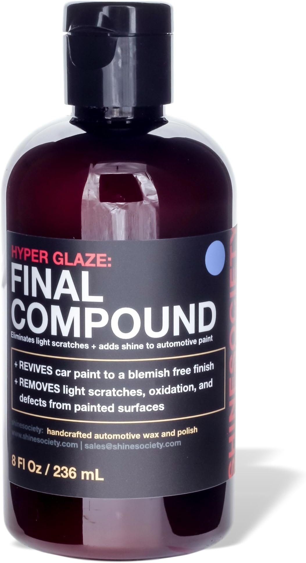 Hyper Glaze Polish, Swirl Mark and Light Scratch Removal, Fluorocarbon Glaze Formula for Ultimate Shine and Protection (8 oz)