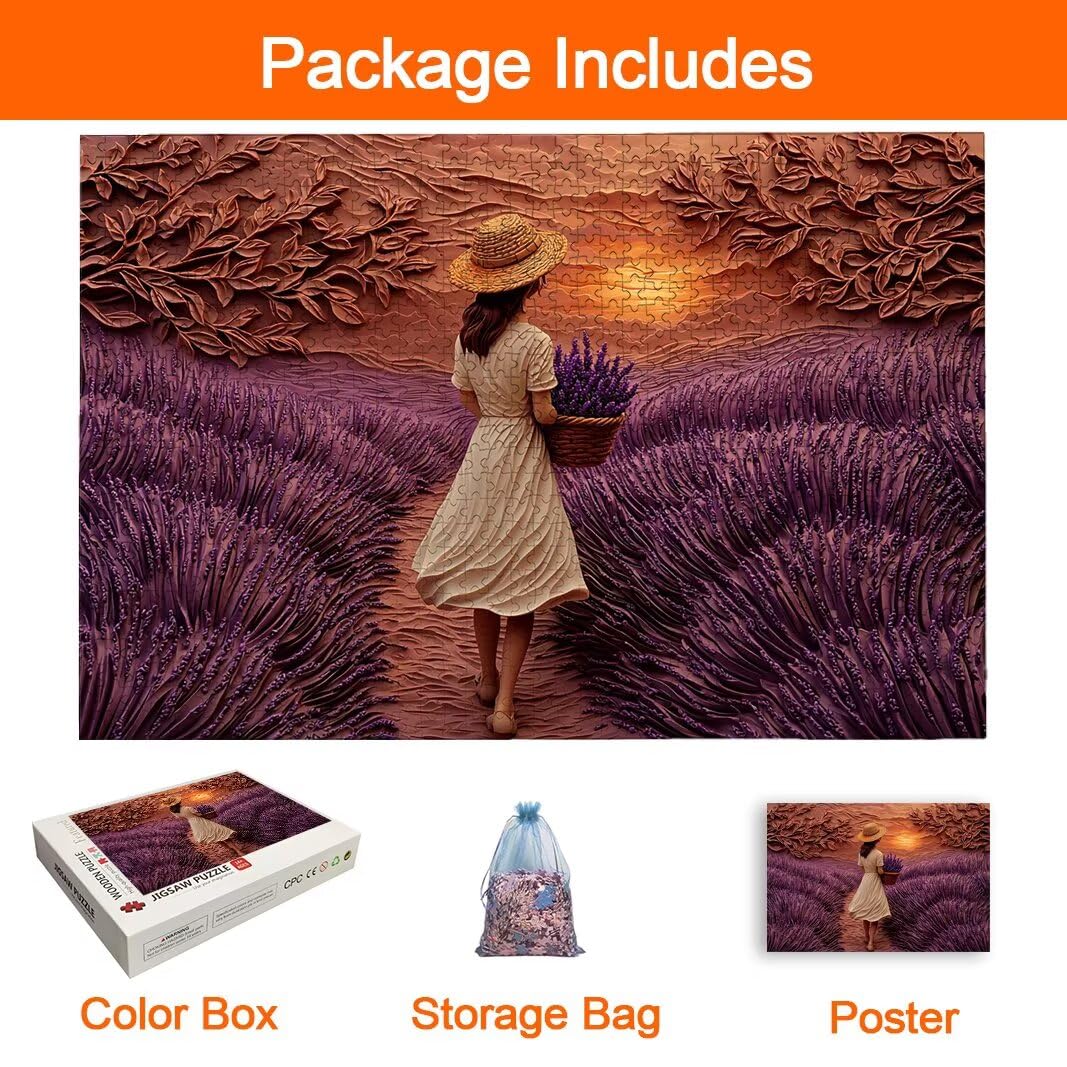 Puzzle Lavanda, Puzzle 2000 Pezzi Adulti per Decor, Regalo Donna/Uomo -8804