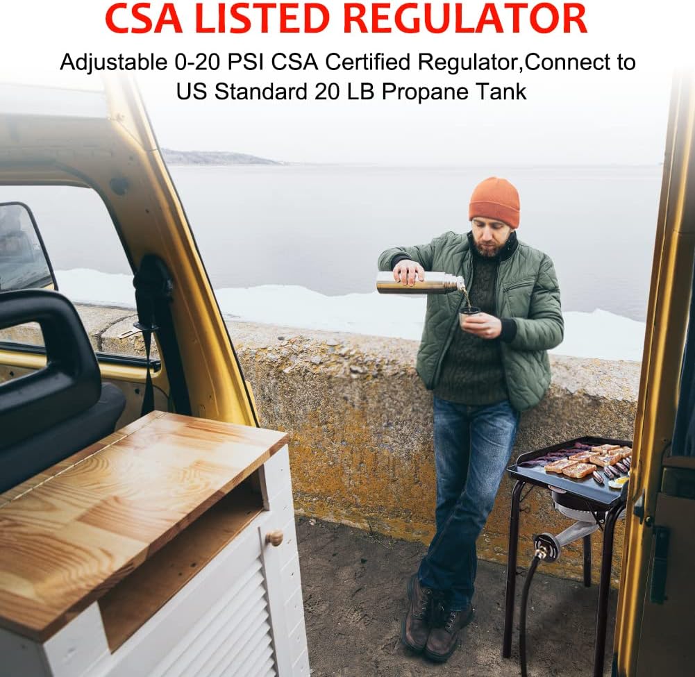 Camplux Propane Burner 200,000 BTU, Single Outdoor Stove, Propane Gas Cooker for Home Brewing, Turkey Fry : Patio, Lawn & Garden