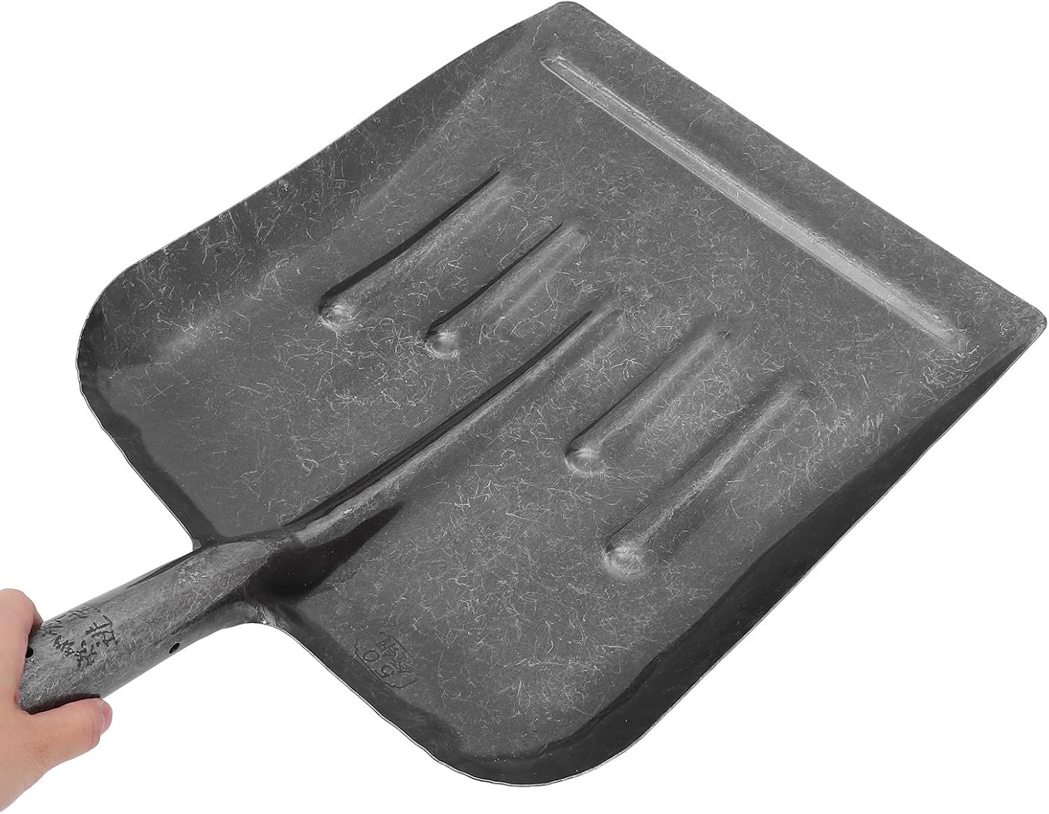 Steel Flat Shovel and Hand Shovel for Gardening and Chicken Coop Cleaning with Square Head, Sturdy Manure Rake and Snow Removal Tool for Outdoor Lawn Care