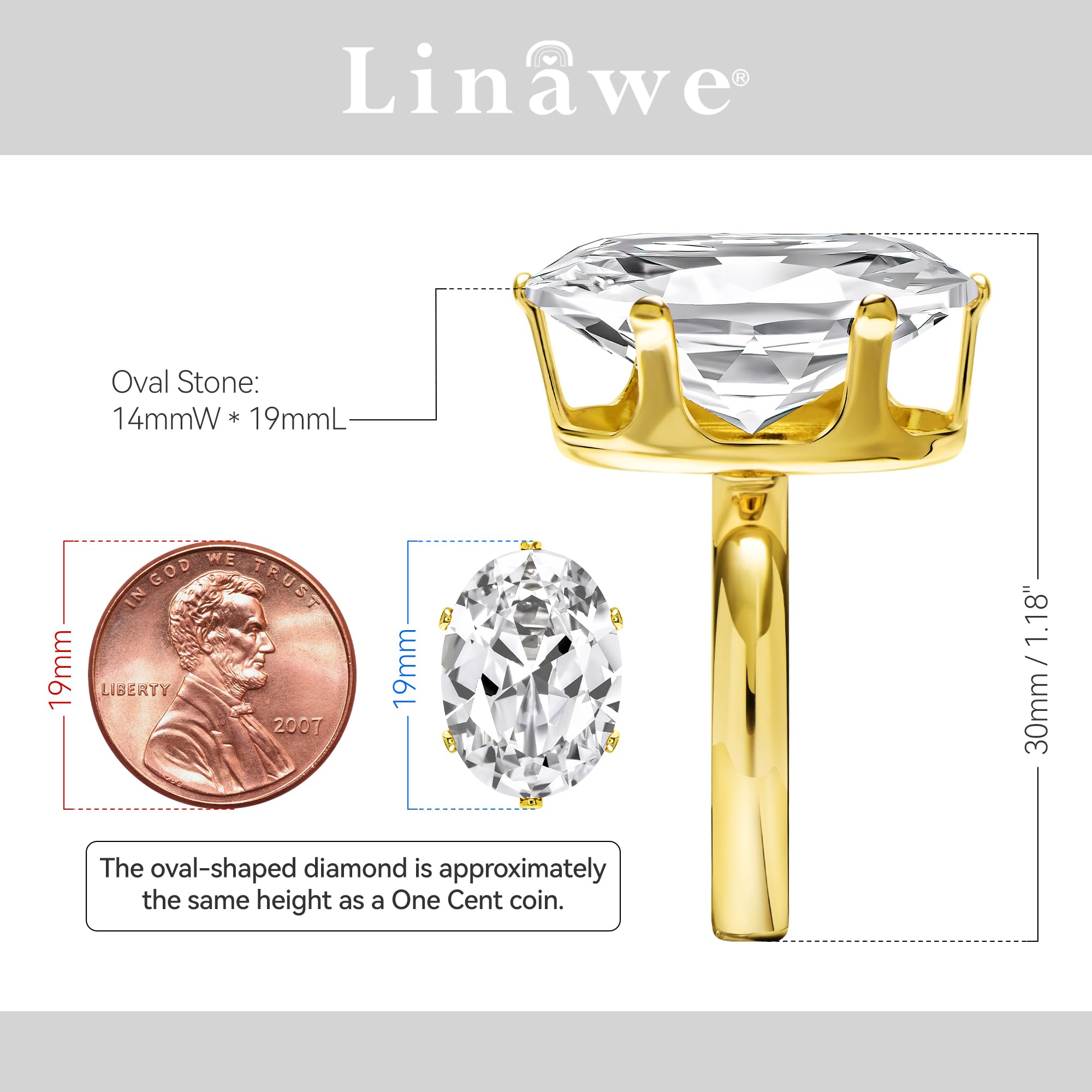 Linawe Fałszywy diamentowy pierścionek moissanite regulowany damskie, duży pierścionek na palec damski, pierścionki miedziane są dostępne w trzech odcieniach złota, różowego złota i srebra