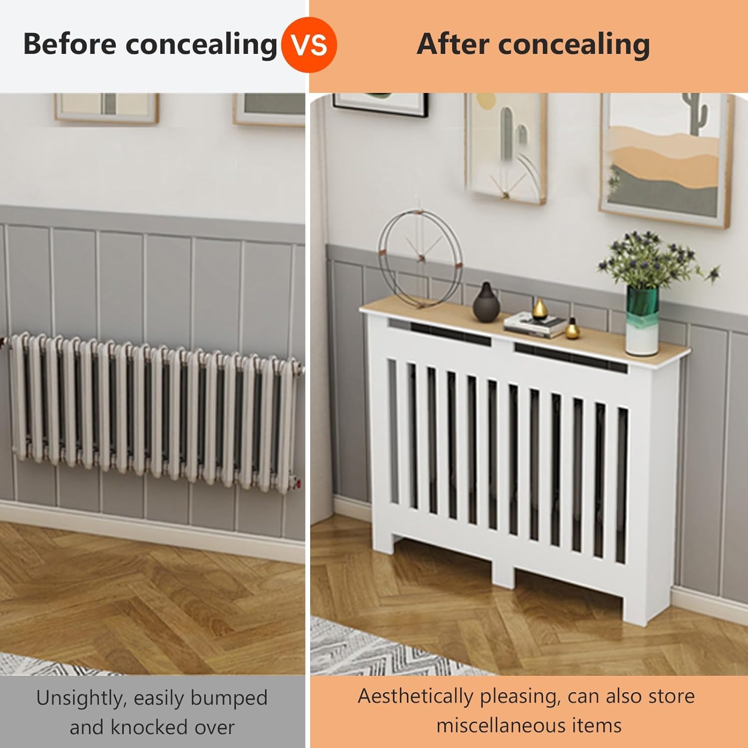 Radiator cover modern design, heater covers for home, steam radiator covers, MDF heater heating cover cabinet