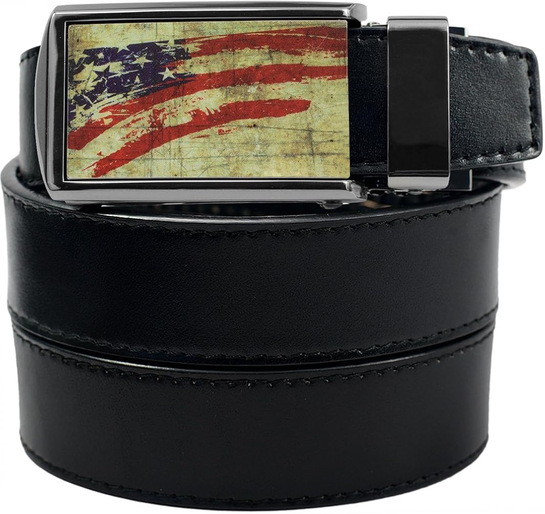 SlideBelts Men's Leather Ratchet Belt - Custom Fit