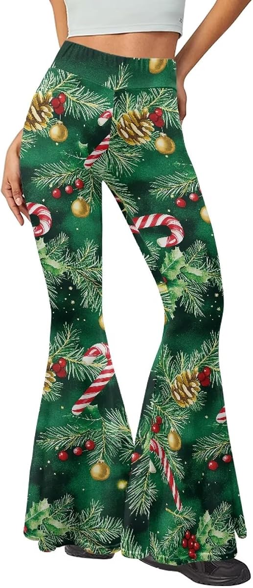 High Waisted Pants for Women Floor Length Bell Bottom Pants | Slim Fit Tummy Control Design, Breathable Quick-Dry Fabric, Moisture-Wicking Yoga Pants, for Yoga, Fitness, Daily Wear