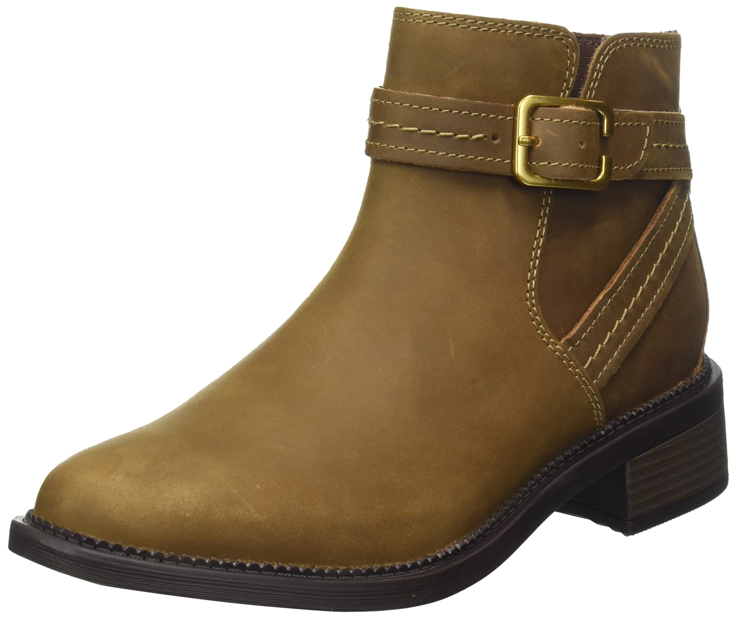 Clarks Womens Boots Ankle Boot, Dark Tan L, 7