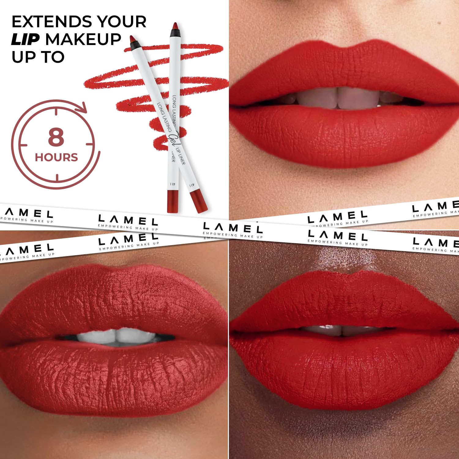Lamel 5-Pack Lip Liner Set - Waterproof & Long-Lasting -4