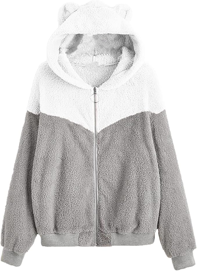 Tekaopuer Simpatiche felpe con cappuccio, a maniche lunghe, con orecchie da  coniglio, felpa kawaii, sfocata, con cappuccio, per donne, adolescenti e  ragazze : Amazon.it: Abbigliamento
