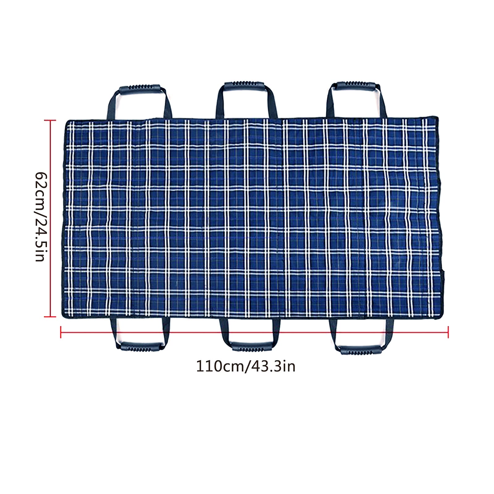 Sábana de Transferencia Lavable Reutilizable para Girar, Almohadilla de Cama de posicionamiento Multiusos con Asas reforzadas, reposicionamiento de elevación, Tela de Nailon de Doble Cara, Azul