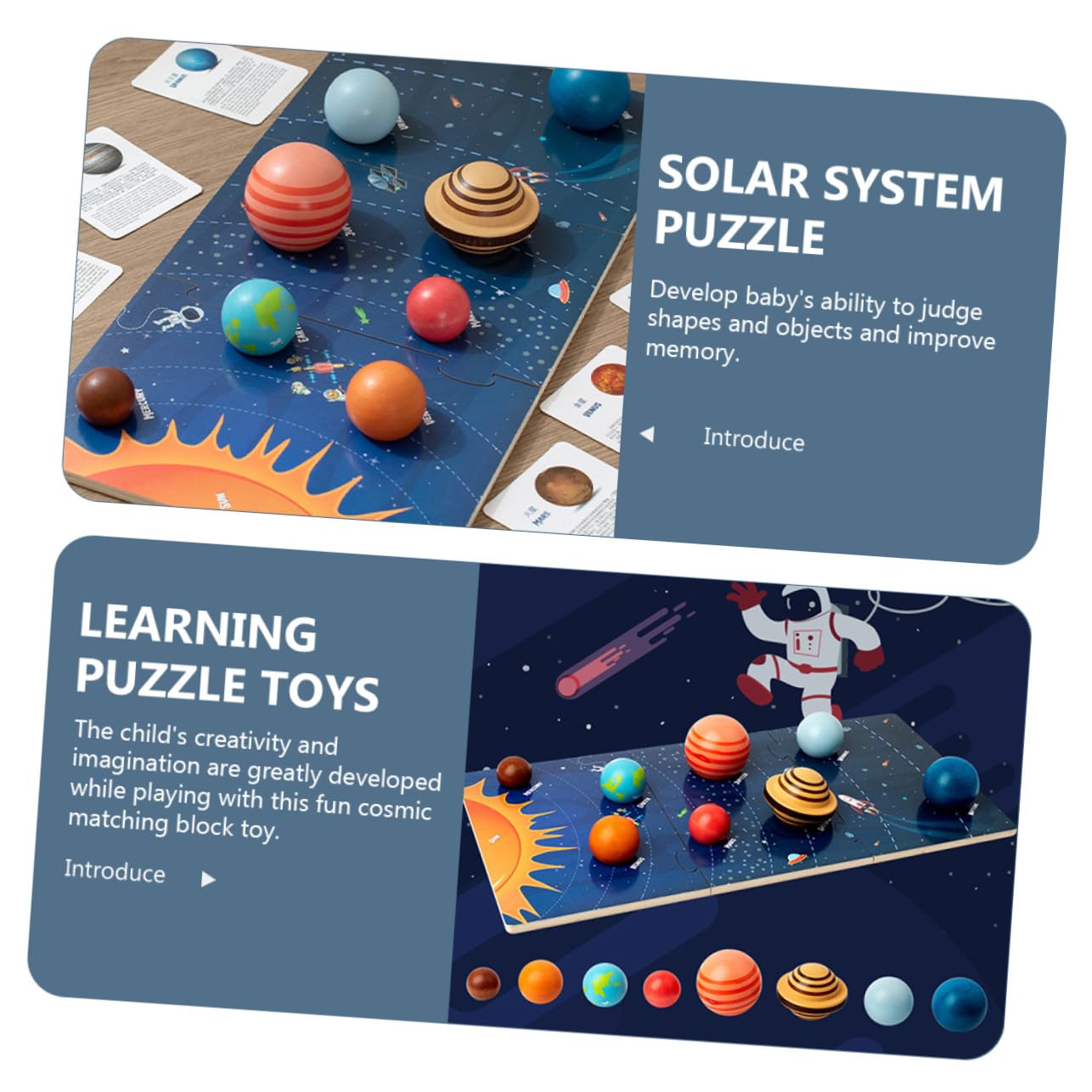Juego Educativo de Rompecabezas Espaciales de Madera 8 Planetas Montessori para Niños, Mejora la Memoria y Aprendizaje del Sistema Solar