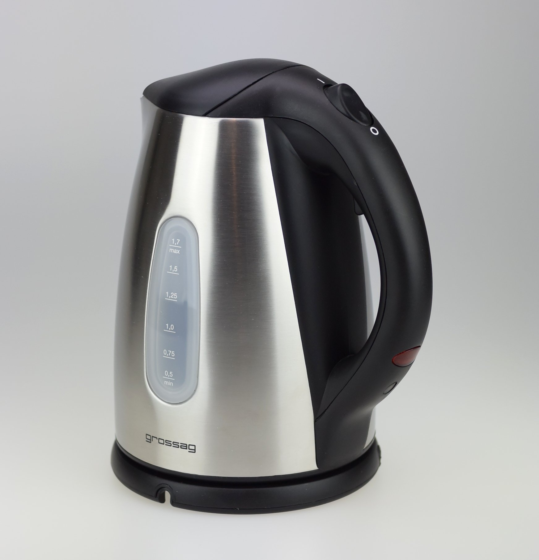 grossag WK 38 czajnik elektryczny, 1,7 l, stal szlachetna/czarny