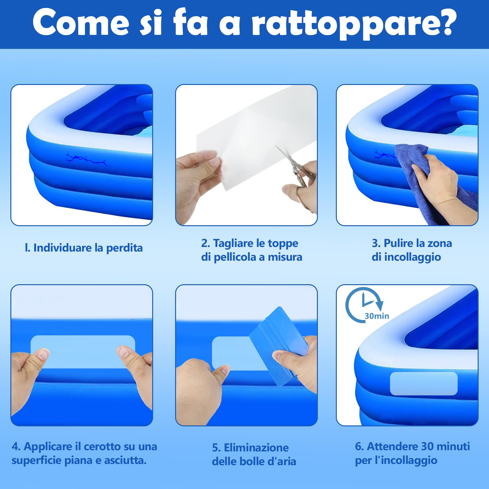 Rustine Spa Colle PVC Kit Réparation Spa Piscine BOMVMVE - 60ml Kit Réparation Piscine Intex