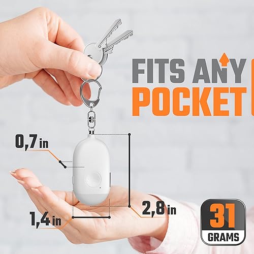 Miniatura 7 de WETEN - Llavero de autodefensa recargable, 2 unidades, sirena personal de emergencia de 130 dB con luz LED, dispositivo de alerta de seguridad SOS