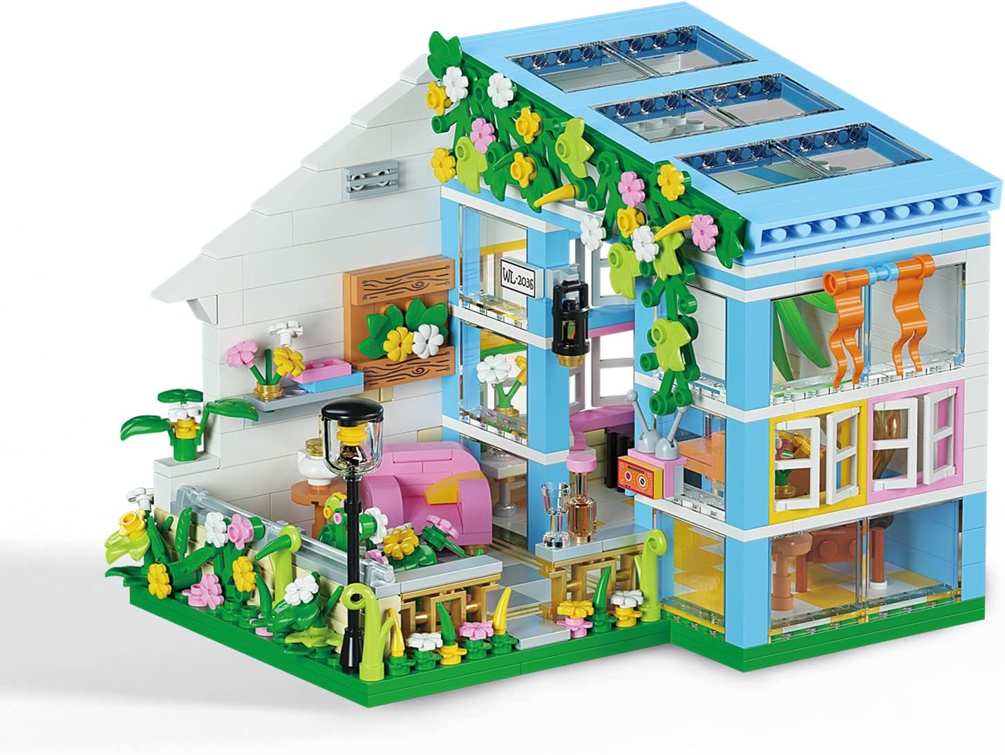 Eacam DIY Dollhouse Kit Wooden DIY Miniature Dollhouse Kit Christmas Gift Parent-Child Toy