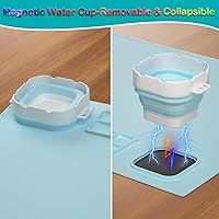 Vista 6 de Creator - Tapete de pintura de silicona de 20 x 16 pulgadas con taza, hoja antiadherente para fundición de joyas de resina, arte, bricolaje, dibujo