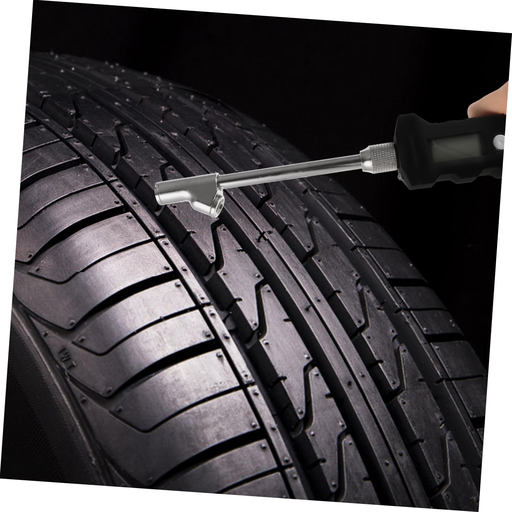 ABOOFAN Manomètre numérique pour pneus portable camion de voiture manomètre de pression des pneus pour camion jauge de pression des de robuste abdos Noir