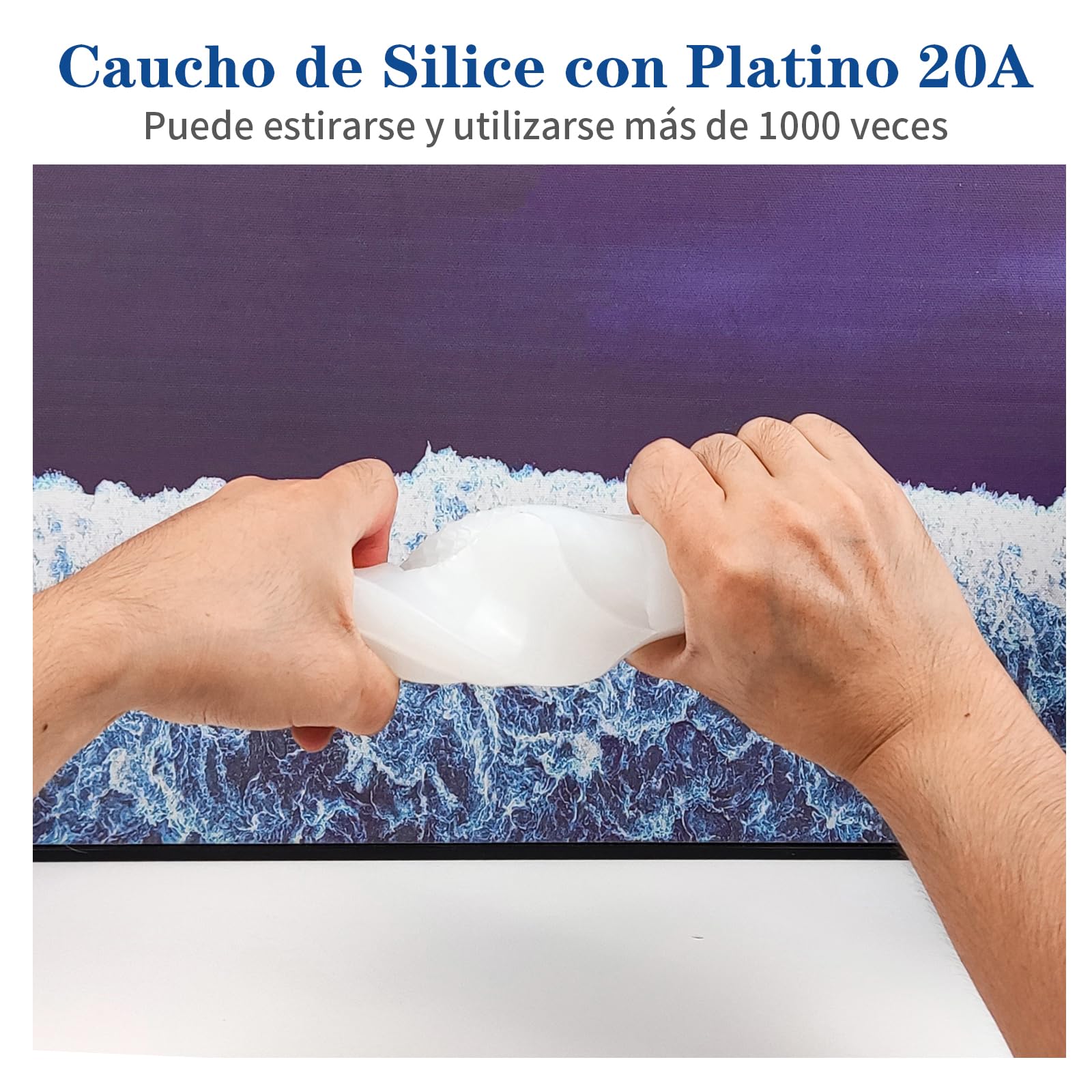 Silicona para Moldes 20A,1,25KG Silicona Liquida Transparente,Mezclado 1:1 de Caoutchouc de Silice para Moldes de Curado Rápido para Artesanías de Jabón a Mano, Velas, Moldes de Resina