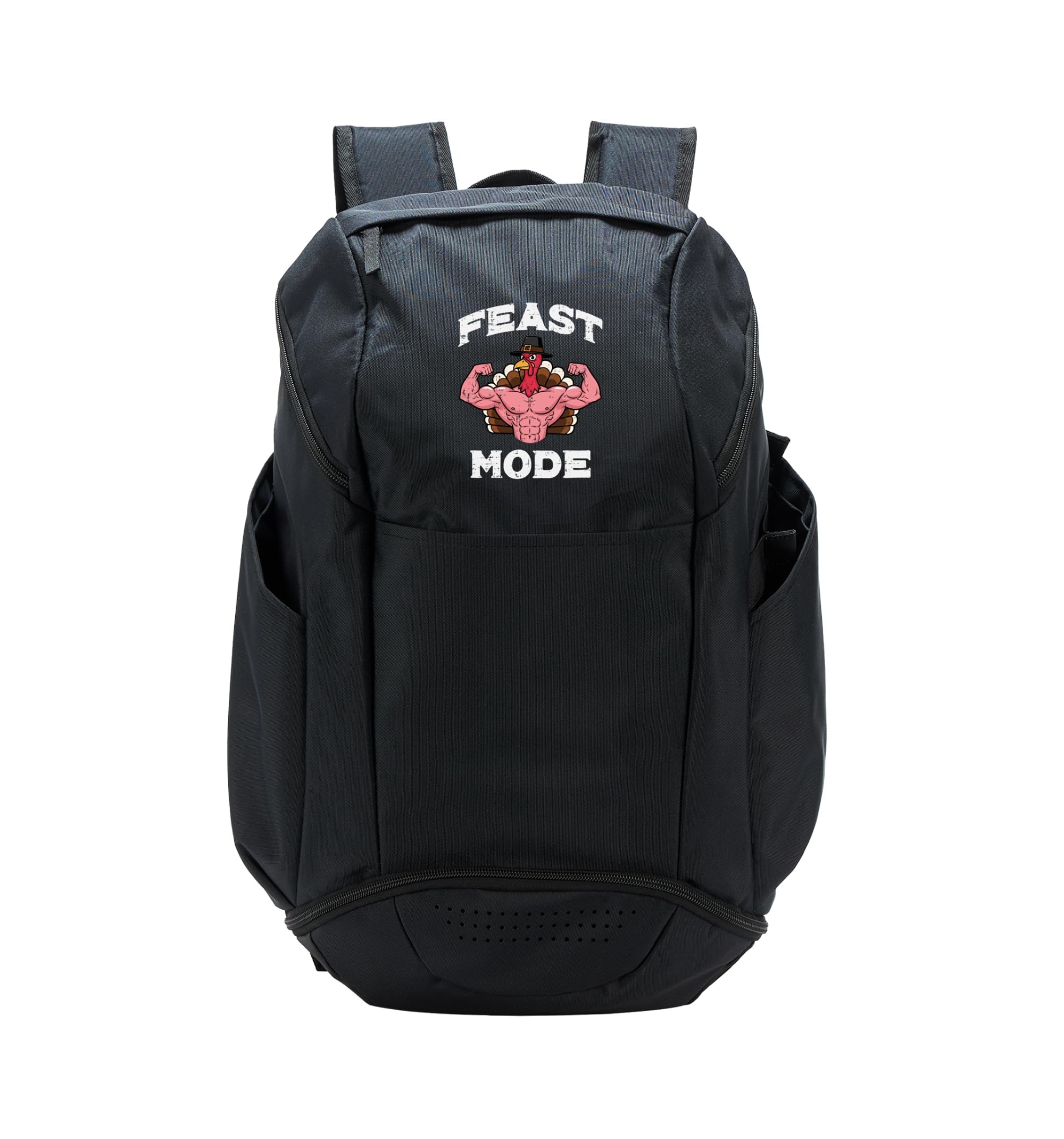 Thanksgiving Buff Turkey Feast Muscle Workout Gym Men Sport Backpack Black