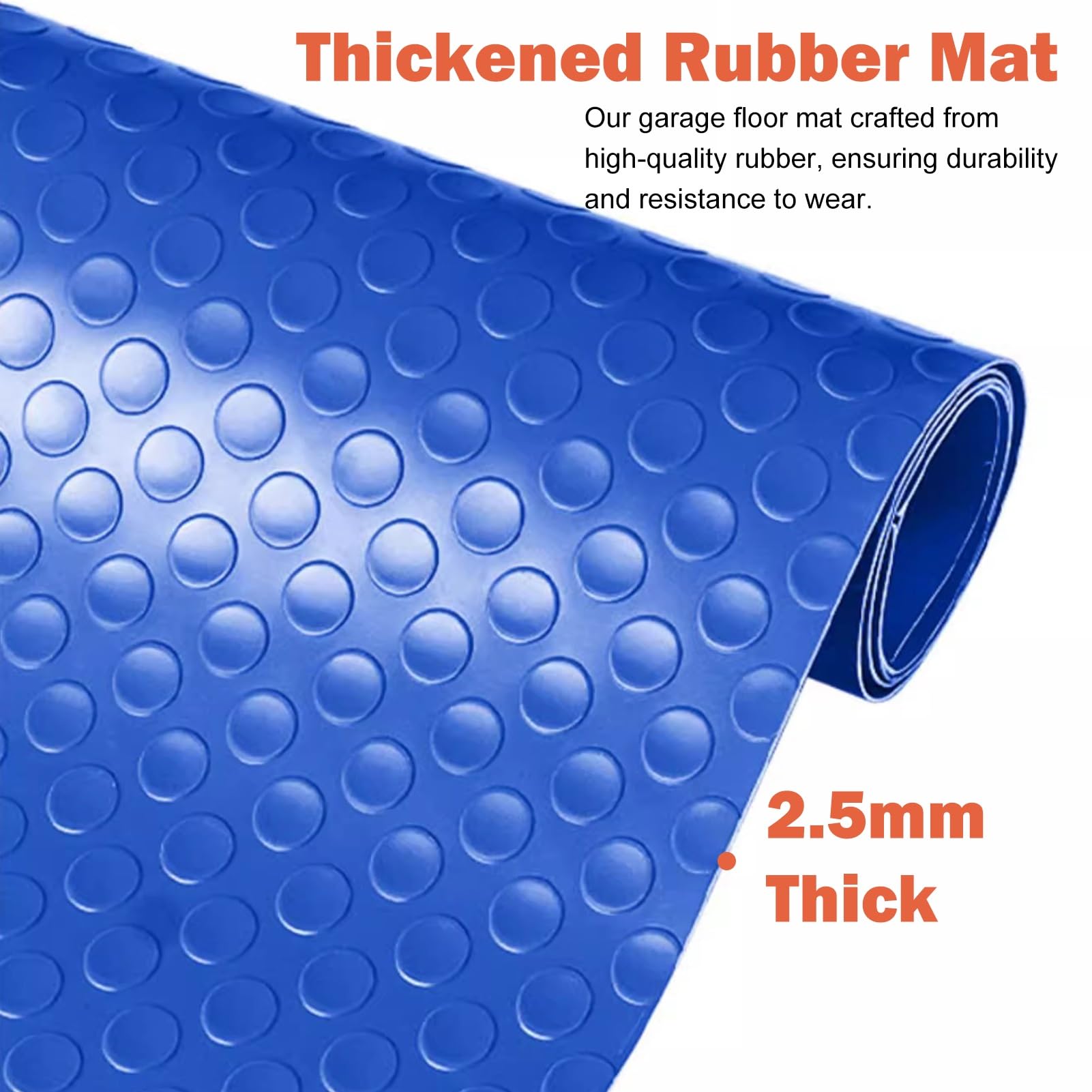 ゴムマットロールフロアプロテクターマット、コインパターン滑り止めフローリングランナー、防水ガレージフロアカバー(1.2x3.5m/3  ゴムマットロールフロアプロテクターマット、コインパターン滑り止めフローリングランナー、防水ガレージフロアカバー(1.4x4.5m/4 ...