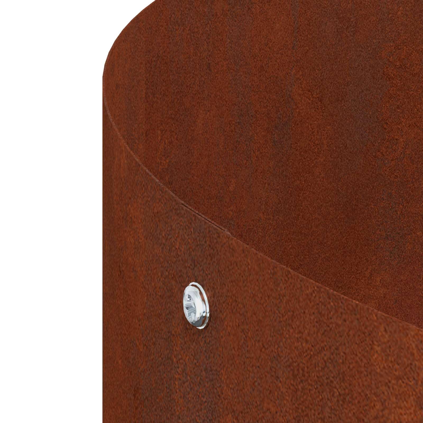 Anello per piante rotondo in acciaio, 80 x 80 x 20 cm, per esterni, moderno, resistente alle intemperie, facile montaggio con cacciavite, telaio per piante in acciaio robusto