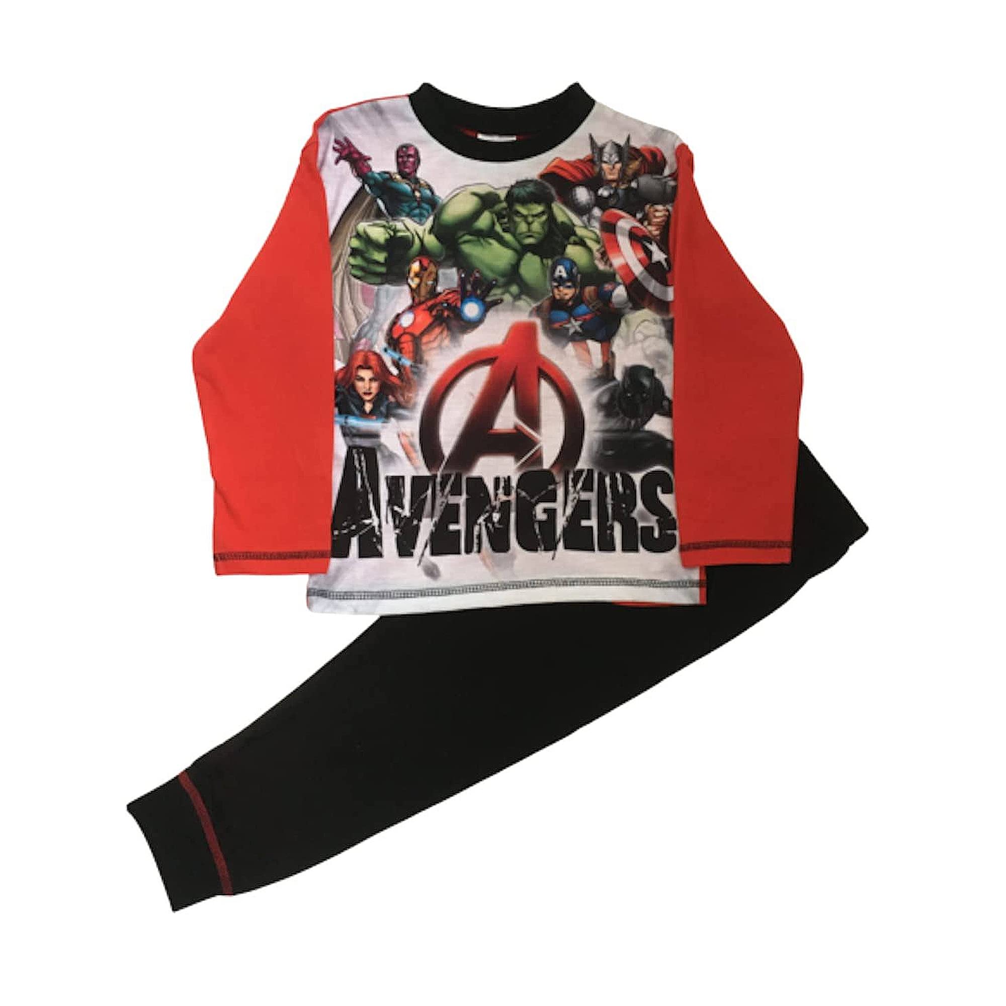 Tdp Textiles Boys Red Marvel Avengers Pyjamas …