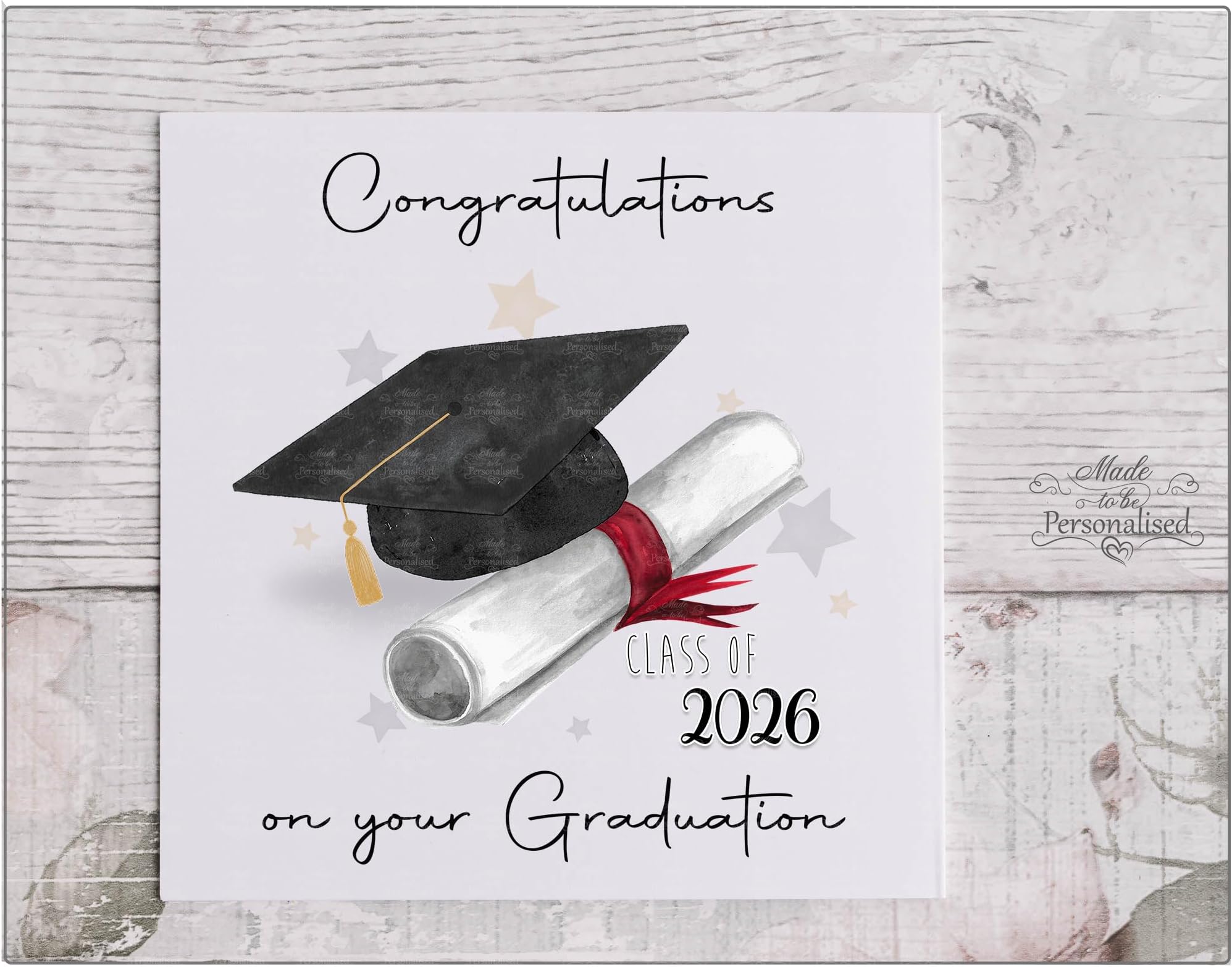 Graduation card, congratulations on your graduation, well done, you did it, graduation 2026, class of 2026