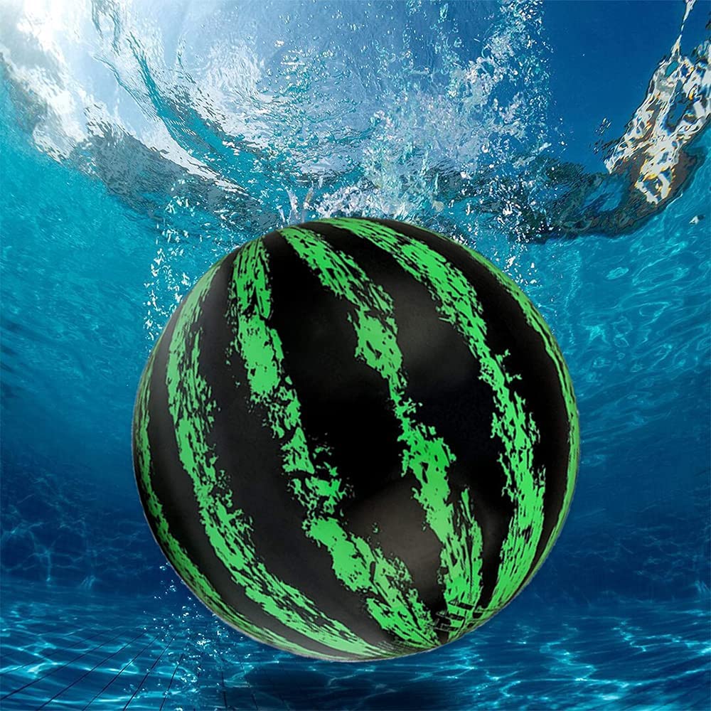 MIRFURT Ballon D'eau Gonflable Pastèque En PVC, 22,4 Cm, Jeu Interactif Pour Enfants, Plage, été, Fête, Activités De Plein Air (vert