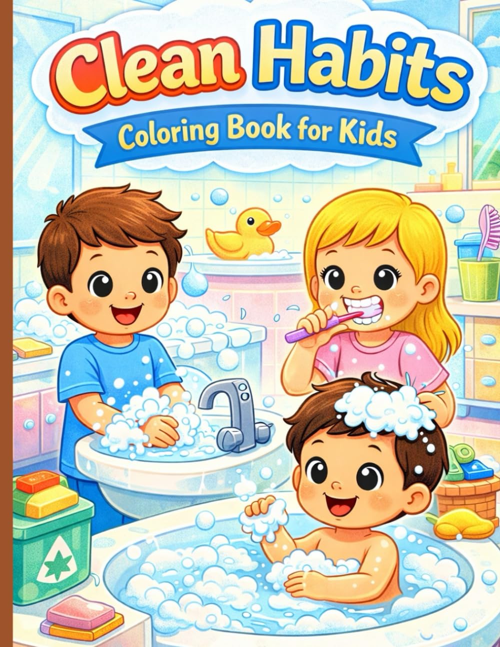 Clean Habits Coloring Book for Kids