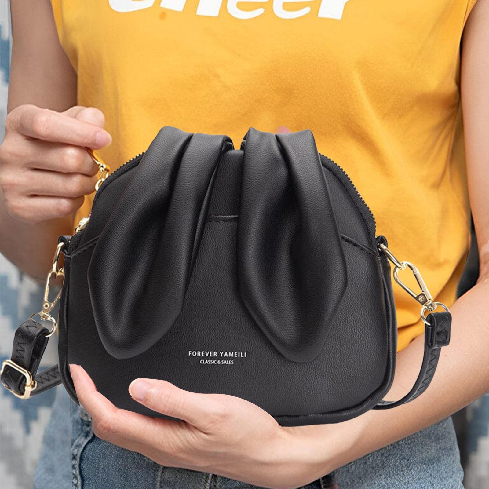 Amazon.co.jp: SAEYZ ウサギの耳付きバッグ - かわいいウサギの耳