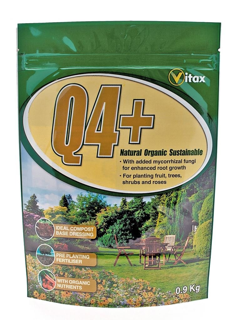 Vitax Q4+ Q4 Plus Fertiliser Plant Food Feed 0.9kg For Fruit Veg Flowers Roses