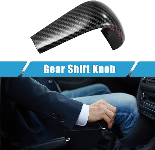 Miniatura 2 de Pomo de palanca de cambios con patrón de fibra de carbono para Mazda CX-3 CX-9 2016-2022 plástico, color negro
