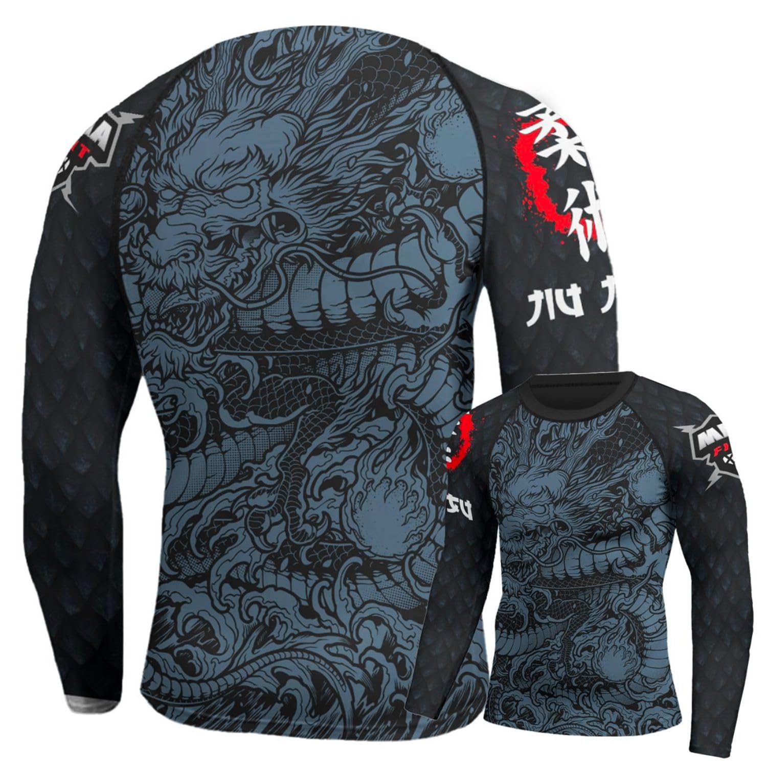 365cusgifts Dragon Men's Long Sleeve Compression Shirt - Rash Guard for Outdoor Sports and Water Activities Birthday Gift, Color 6, Small-picture-42
