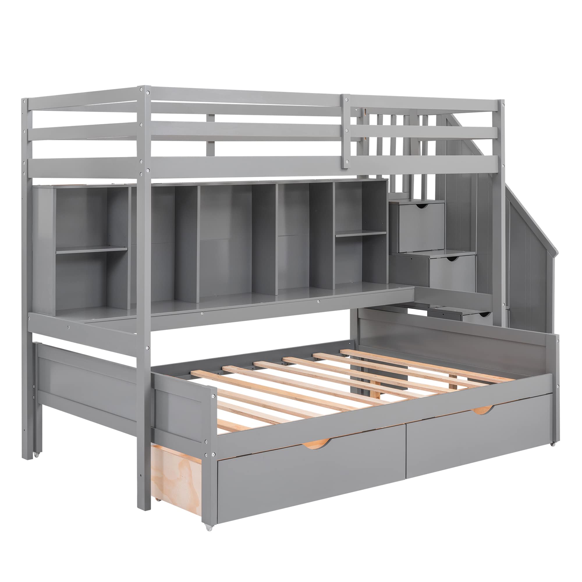 ( 2 Product boxes, box 2 and box 3 flattening box 1 ) Bunk Bed, Twin XL