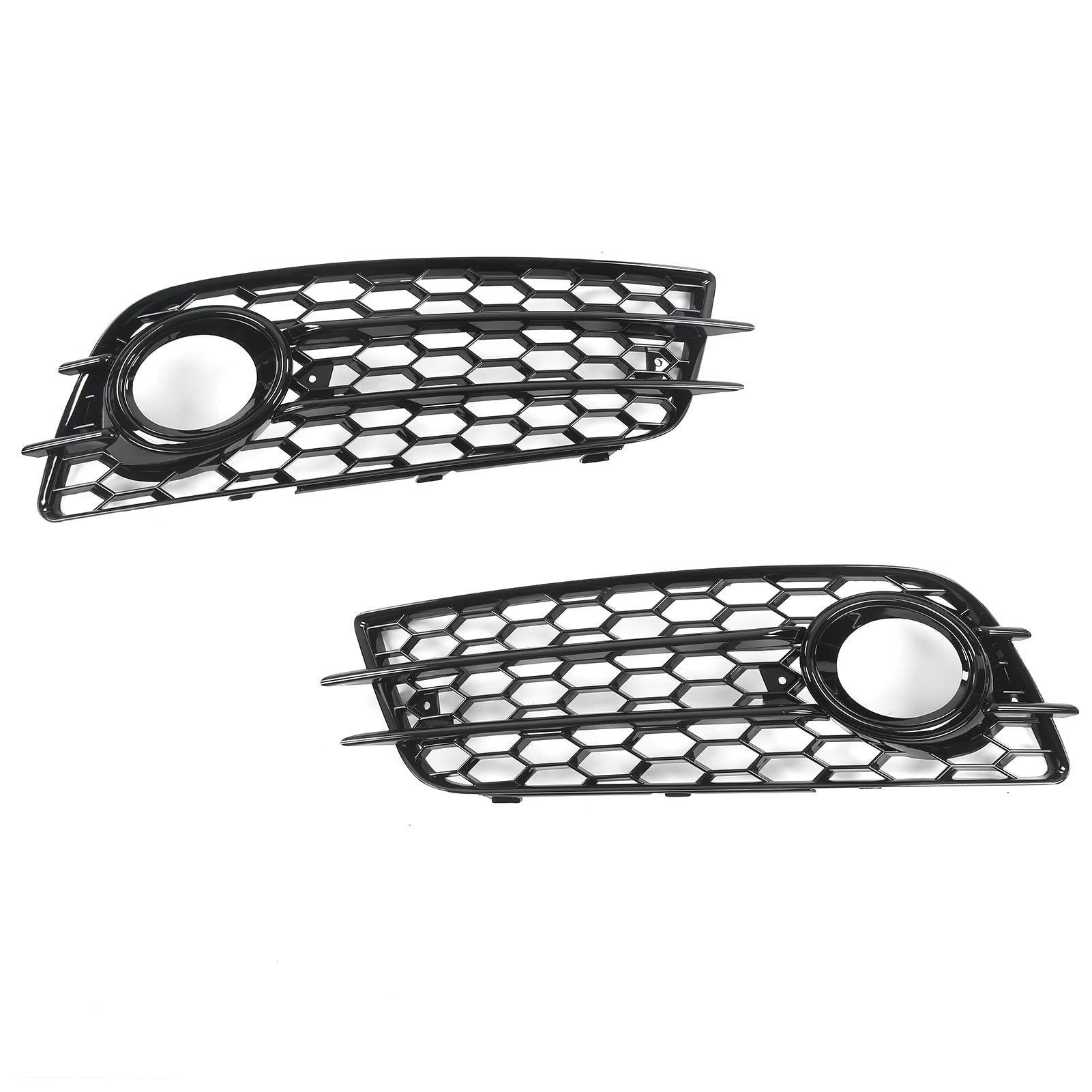 Dioche Garniture de Couverture de Calandre de Phare Antibrouillard de Pare-chocs pour B8 S4 2008-2012 | OE 8K0807681C01C | ABS | Finition Mate élégante | Installation Facile