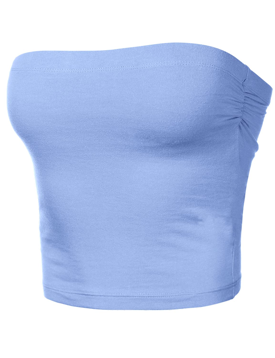 Women's Shapewear Tube Tops Strapless Ruched Built-in Shelf Bra