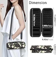 Vista 6 de co2CREA Funda de viaje rígida de repuesto para JBL Flip 7 Flip 6 FLIP 5 Altavoz Bluetooth portátil impermeable (funda de camuflaje negro)