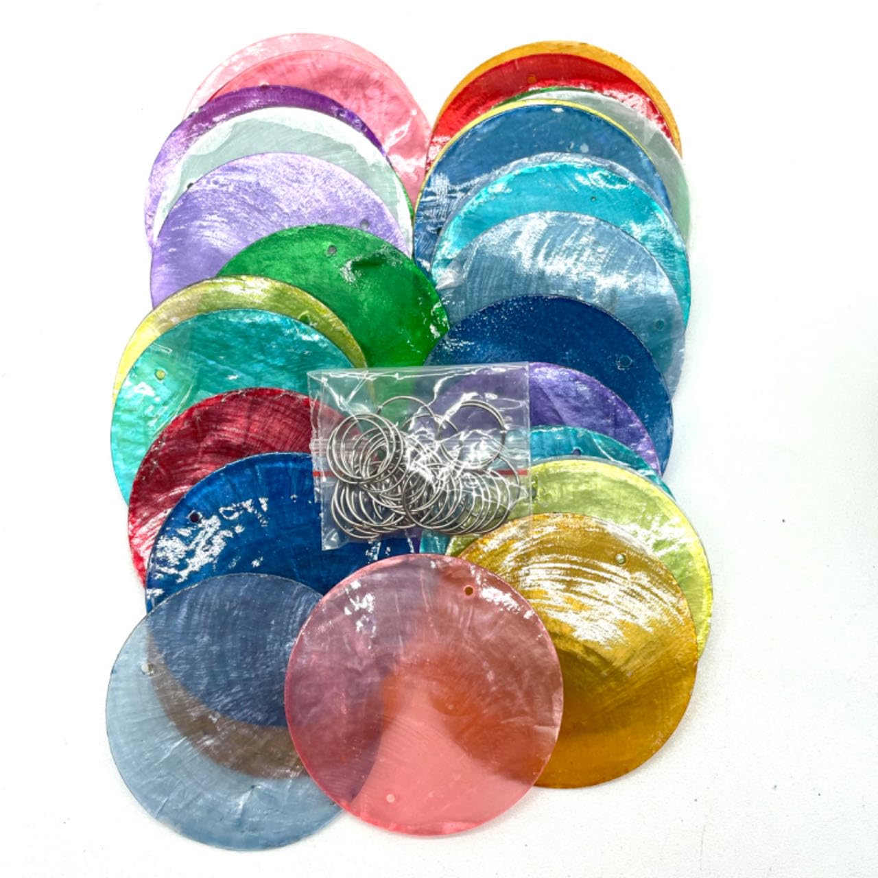 Shell 100pcs Natural Sea Shells DIY 100PCS Capiz Shells 2 Inch Round - Natural ...