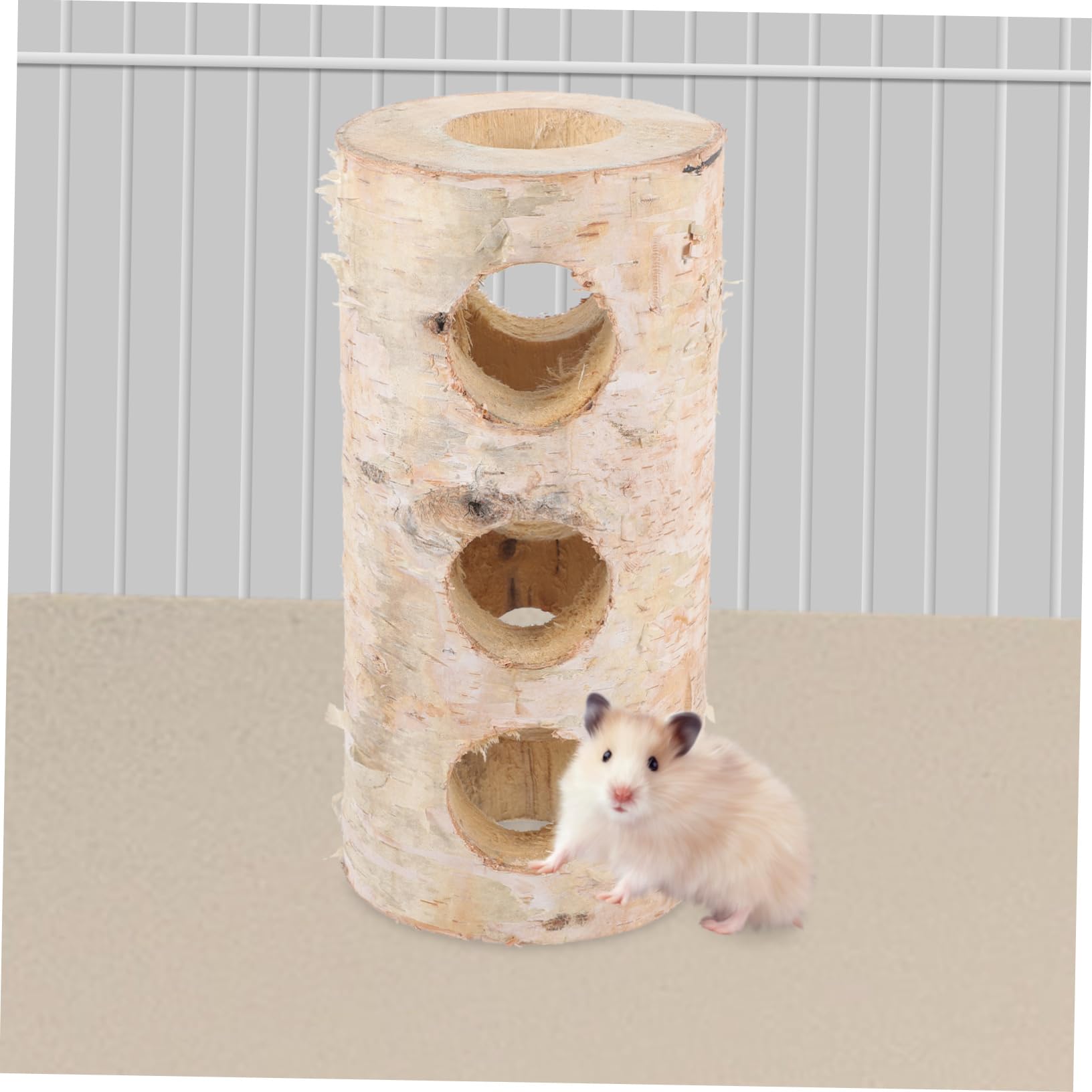 Yardwe Hamstertunnel für Kleine Haustiere Stabiles und Verarbeitetes Hamsterspielzeug als Versteck und Höhle im Käfig Beige