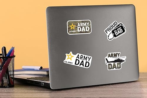 Miniatura 3 de Army Dad - Paquete variado de calcomanías de vinilo de 100 unidades, tamaño grande, para laptop, botella de agua, álbumes de recortes, tableta,