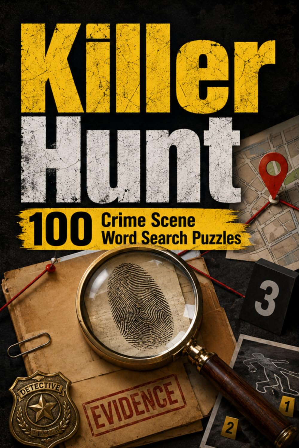 Killer Hunt: 100 Crime Scene Word Search Puzzles Featuring Hidden Clues, Suspects, Weapons, Victims & Locations