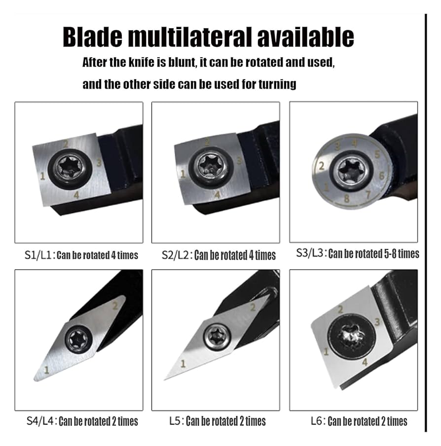 Amazon.co.jp: 木工用ノミ 木工旋盤用電動旋盤工具セット/先端