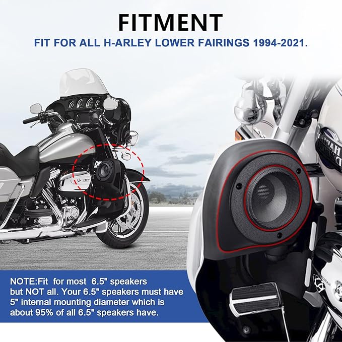 PSLER Parlantes para Moto 6.5 Pulgadas para Defensa Inferior miniatura 2